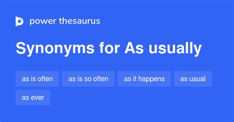 usually synonym.